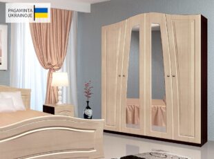 keturių durų spinta su veidrodžiu pagaminta Ukrainoje